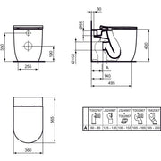 Ideal Standard - Standtiefspül-WC BLEND Round, AquaBlade, 360x565x400mm, Weiß
