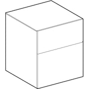 Geberit Vertriebs - Seitenschrank XENO2 mit 2 Schubladen 45x51x46,2cm, sculturagrau
