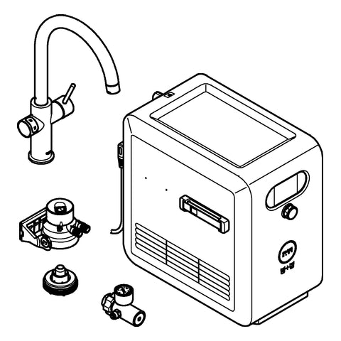 Grohe - BLUE Professional StarterKit 31323 C-Auslauf Bluetooth/WIFI supersteel