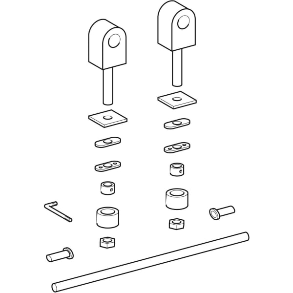 Geberit Vertriebs - Edelstahlscharniere zu RENOVA Nr. 1 Comfort Sitz 572810