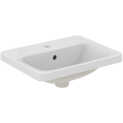 Ideal Standard - Einbauwaschtisch CONNECT, rechteckig, 1Hl., m.Ül., 500x390x175mm, Weiß