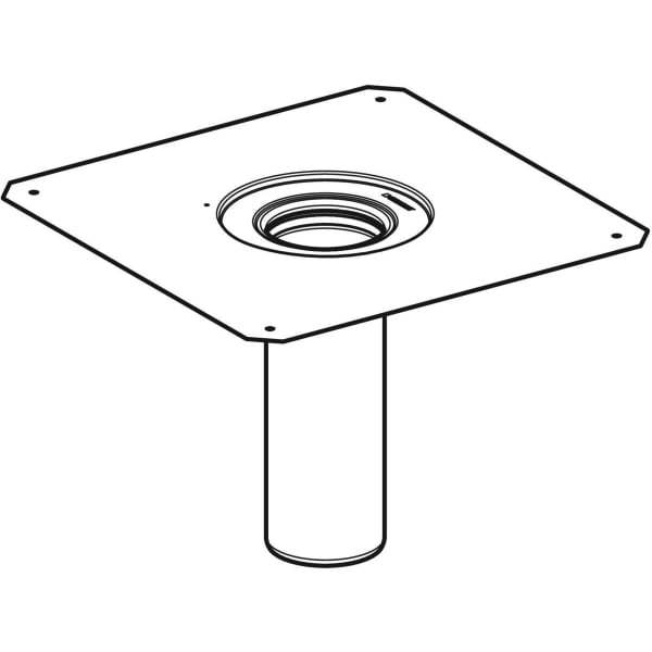 Geberit Vertriebs - Pluvia Dampfsperrenanschluss d90mm CrNi-Stahl 1.4301