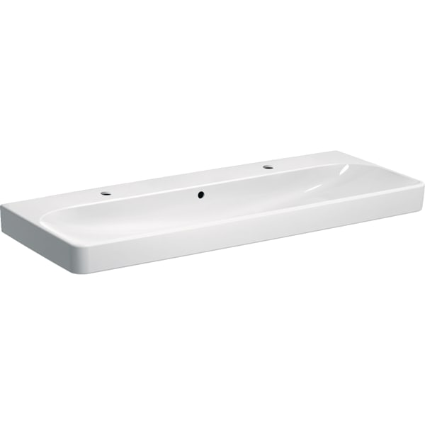 Geberit Vertriebs - Waschtisch SMYLE Square, 120x48cm zwei Hl., m. Ül., KeraTect