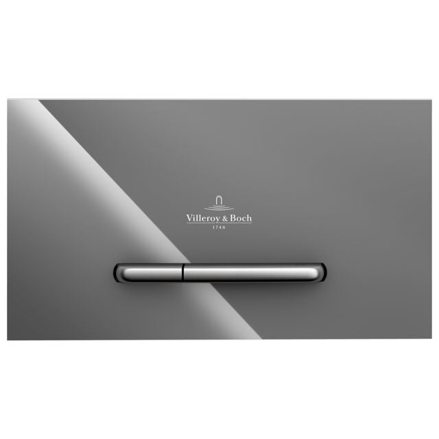 VILLEROY & BOCH - WC-Betätigungsplatte ViConnect 9221 253x145x20mm Glass, Glossy Grey
