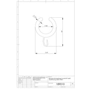 Adolf Schmidt - Brausevorhangring Kunststoff Ausführung oben offen, D=32mm weiß