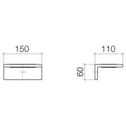 Dornbracht - Seifenhalter kpl. Wandm. SYMETRICS 83410980-00 200x197x137 chrom
