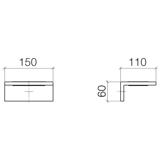 Dornbracht - Seifenhalter kpl. Wandm. SYMETRICS 83410980-00 200x197x137 chrom
