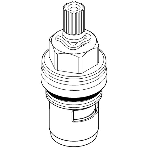 Grohe - Oberteil Carbodur Keramik 45346 Anschlag rechts 1/2