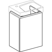Geberit Vertriebs - Unterschrank XENO2 f. Handwaschbecken mit 1 Tür, 38x52,5x26,5cm, sculturagrau