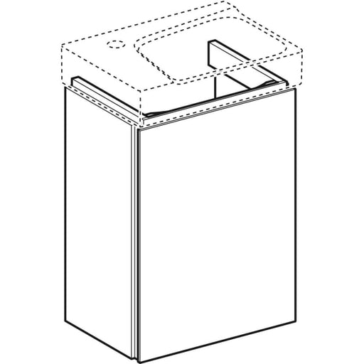 Geberit Vertriebs - Unterschrank XENO2 f. Handwaschbecken mit 1 Tür, 38x52,5x26,5cm, sculturagrau