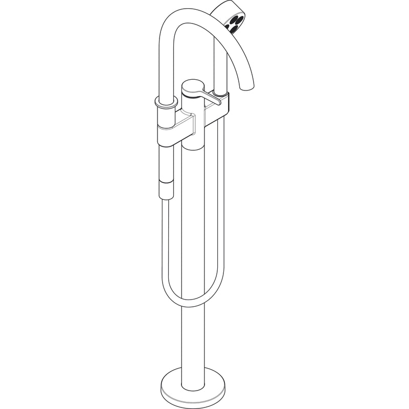 Hansgrohe - Wannenmischer AXOR One Fertigset zur Bodenmontage chrom