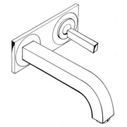 Hansgrohe - Waschtisch EHM UP AXOR CITTERIO 39115 chrom Fertigset m.Platte