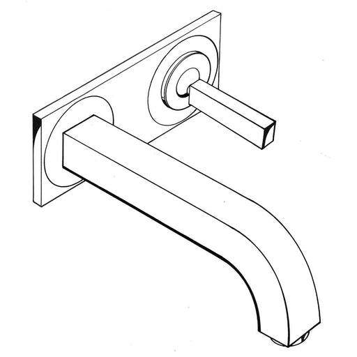 Hansgrohe - Waschtisch EHM UP AXOR CITTERIO 39115 chrom Fertigset m.Platte