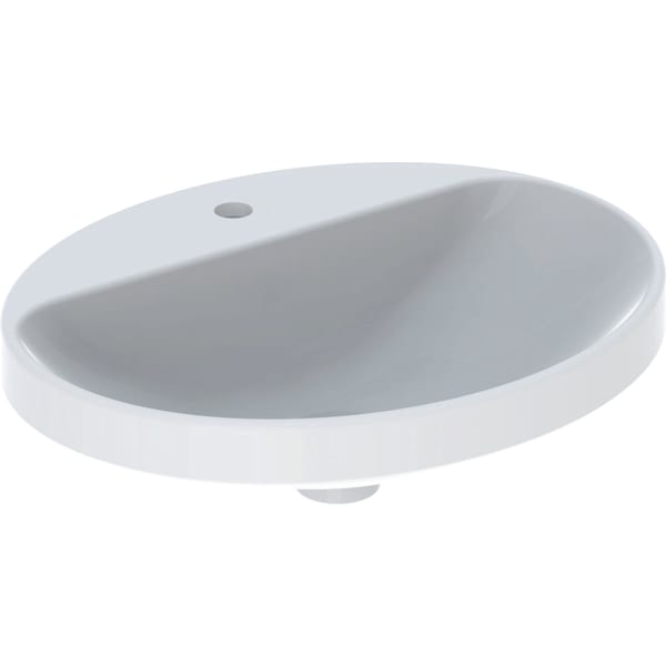 Geberit Vertriebs - Einbau-WT VARIFORM, oval, 550x450mm mit Hahnloch, o. Ül., weiß, KeraTect