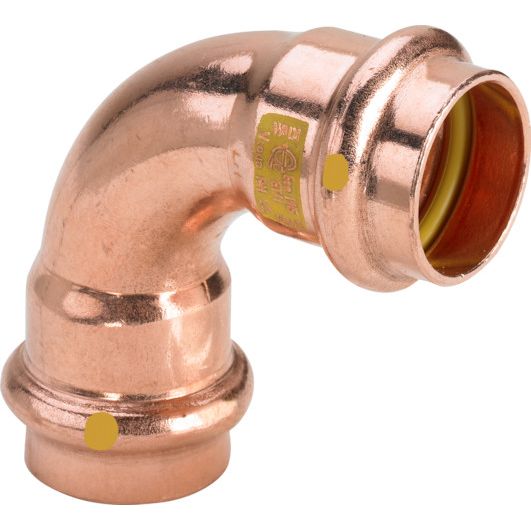 Viega - Bogen 90 Grad PROFIPRESS G 2616 für Gas 12mm, I/I Kupfer
