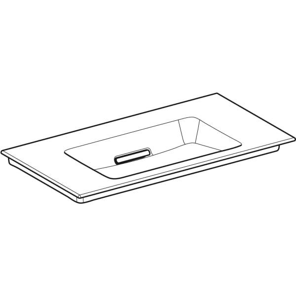 Geberit Vertriebs - ONE MWT 90x47,5cm, Abg.horiz. o. Hl., o. Ül., weiß, KeraTect/weiß glzd