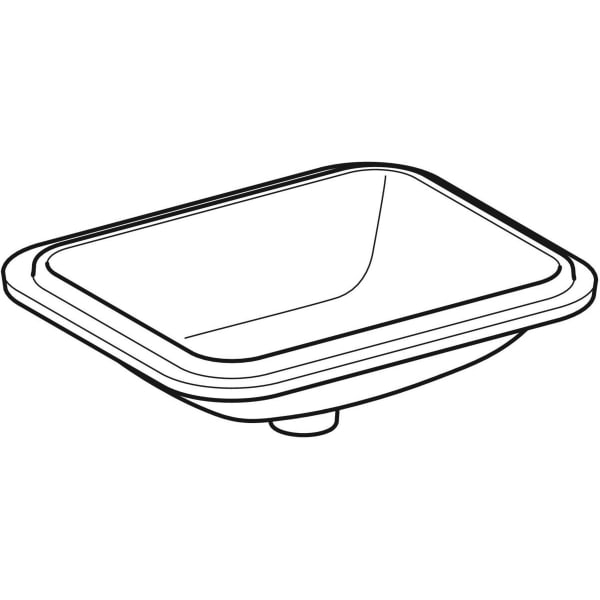 Geberit Vertriebs - Unterbau-WT VARIFORM, rechteckig 450x350mm, o. Hl., o. Ül., weiß, Tect