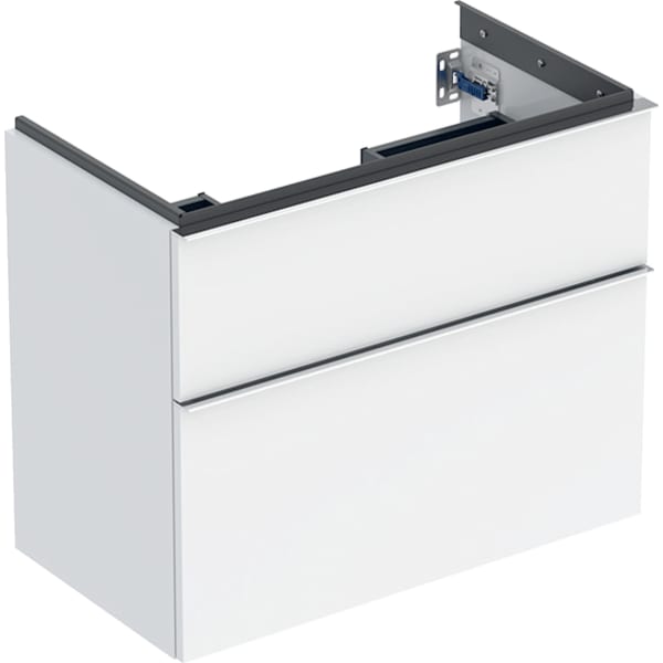 Geberit Vertriebs - iCon Unterschrank f. WT, verk. Ausld. 74x61,5x41,6cm, weiß hgl/Gr. chrom