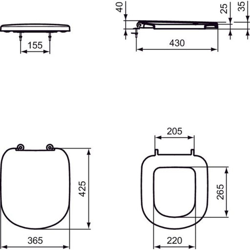 Ideal Standard - WC-Sitz EUROVIT PLUS, weiß