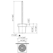 Dornbracht - Toiletten-BG, Wandmodell MEM 83900780 Dark Platinum gebürstet