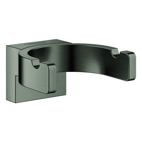 Grohe - Bademantelhaken SELECTION 41049 doppelt hard graphite gebürstet