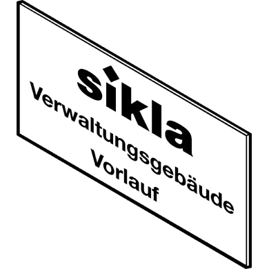 Sikla - Schild ohne Nut ABS weiß 181235