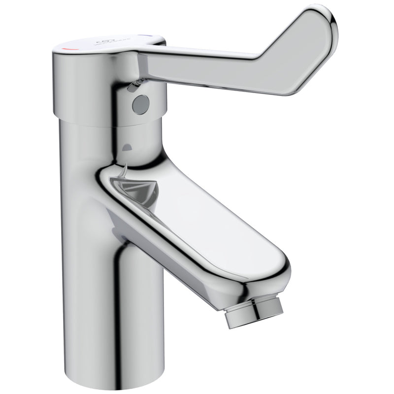 Ideal Standard - WT-Armatur CERAPLUS 2, m. Klinikhebel ohne Ablaufgarn., Ausld. 112mm, Chrom
