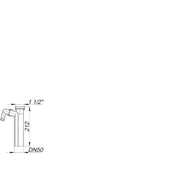 Dallmer - Tauchrohr 010/1, 210mm, 1 1/2 xDN50, m.Schlauchtülle