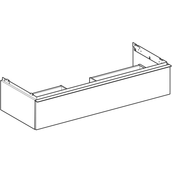 Geberit Vertriebs - iCon Unterschrank für WT, 1 Schubl. 118,4x24,7x47,6cm, weiß hgl/Gr. chrom
