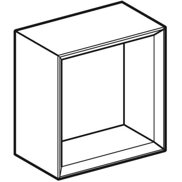 Geberit Vertriebs - iCon Regal quadratisch 22,5x23,3x13,2cm, Nussbaum hickory