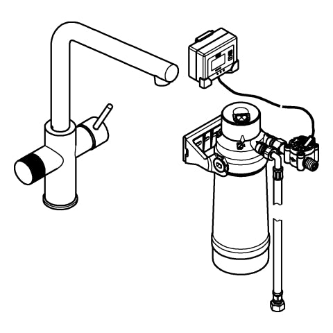 Grohe - Starter Kit GROHE Blue Pure Minta 30589 L-Auslauf S-Filter chrom