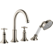 Hansgrohe - 4-Loch Wannenarmatur AXOR MONTREUX 16544820 brushed nickel f.Fliesenrandm