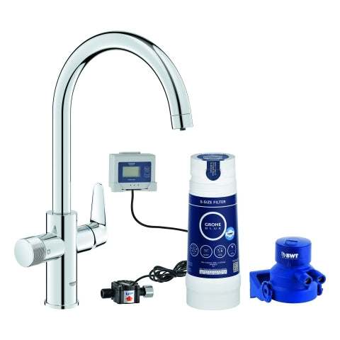 Grohe - Starter Kit GROHE Blue Pure BauCurve 30581 C-Auslauf S-Filter chrom