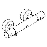 Grohe - THM-Brausebatt. GROHTHERM 1000 C 34065 Wandmontage eigensicher supersteel