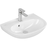 VILLEROY & BOCH - Handwaschbecken O.novo 500x380mm Oval 1HL. mit Überlauf Weiß Alpin CeramicPlus
