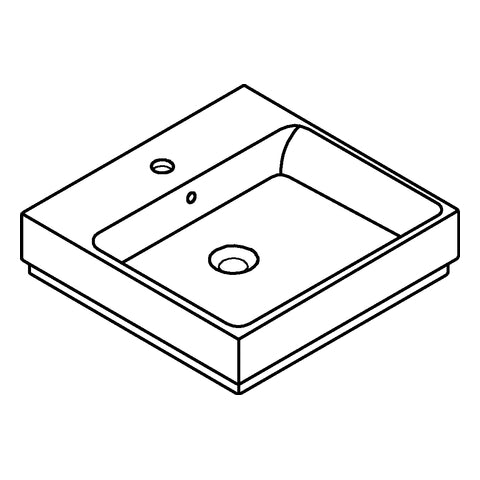 Grohe - Aufsatz-WT Cube Keramik 39478 50cm PureGuard alpinweiß