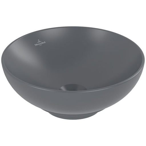 VILLEROY & BOCH - Aufsatzwaschbecken Loop&Friends 380x 380mm Rund o. ÜL. Graphite CeramicPlus