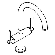 Grohe - WT-Einlochbatterie Atrio 21145 DN15 L-Size Hebelgriff supersteel