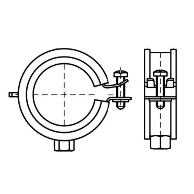 Walraven - Rohrschelle BISMAT FLASH ev epdm M8/10 48-51mm, per Stück