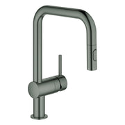 Grohe - EH-Spültischbatterie MINTA 32322 U-Auslauf Spülbrause hard graphite geb