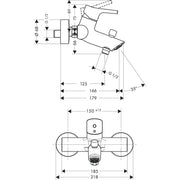 Hansgrohe - Wannenmischer Aufputz Talis S chrom