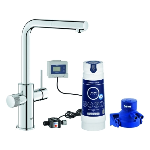 Grohe - Starter Kit GROHE Blue Pure Minta 30591 L-Ausl. azb. Mous. S-Filter chrom