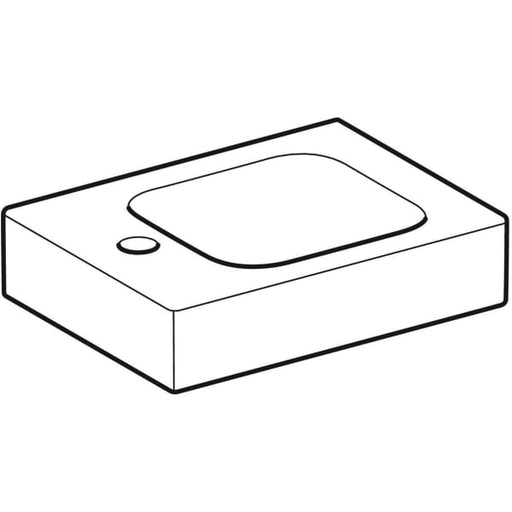 Geberit Vertriebs - Handwaschbecken ICON 124836 380x280mm weiß HL links