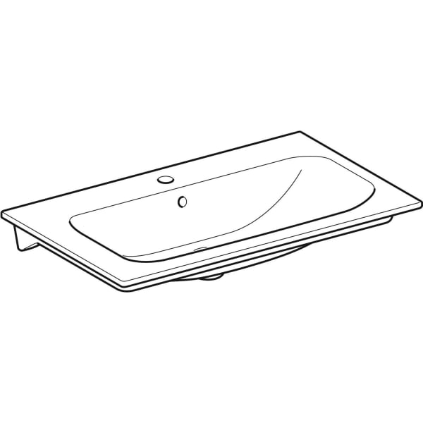 Geberit Vertriebs - RENOVA Nr.1 Plan Möbel-WT Slim 800x480mm, m. Hl., m. Ül., weiß, Tect