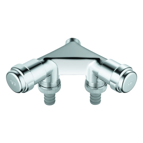 Grohe - WAS-Doppelventil Einfach 41022 Design-Gr. DN15 m. RV chrom