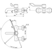 Ideal Standard - Wand-WT-Thermostat CERAPLUS 2 Ausld. 240mm, Chrom