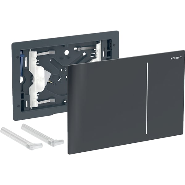 Geberit Vertriebs - BetPl. SIGMA70, für 2-Mengen-Sp. Glas schwarz, Ersatzteil