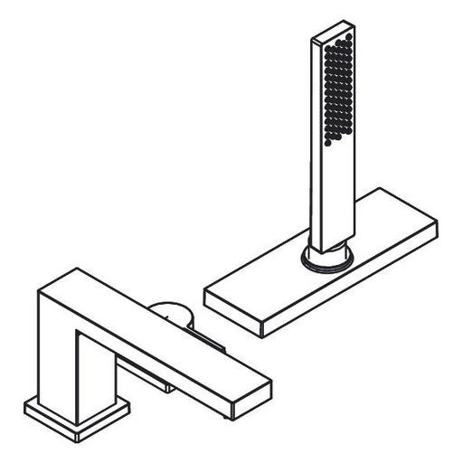 Hansgrohe - 3-Loch Wannenrandmischer Tecturis E mit sBox chrom