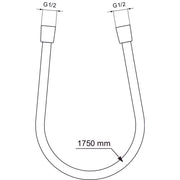 Ideal Standard - Brauseschlauch, Idealflex, 1750mm, Chrom