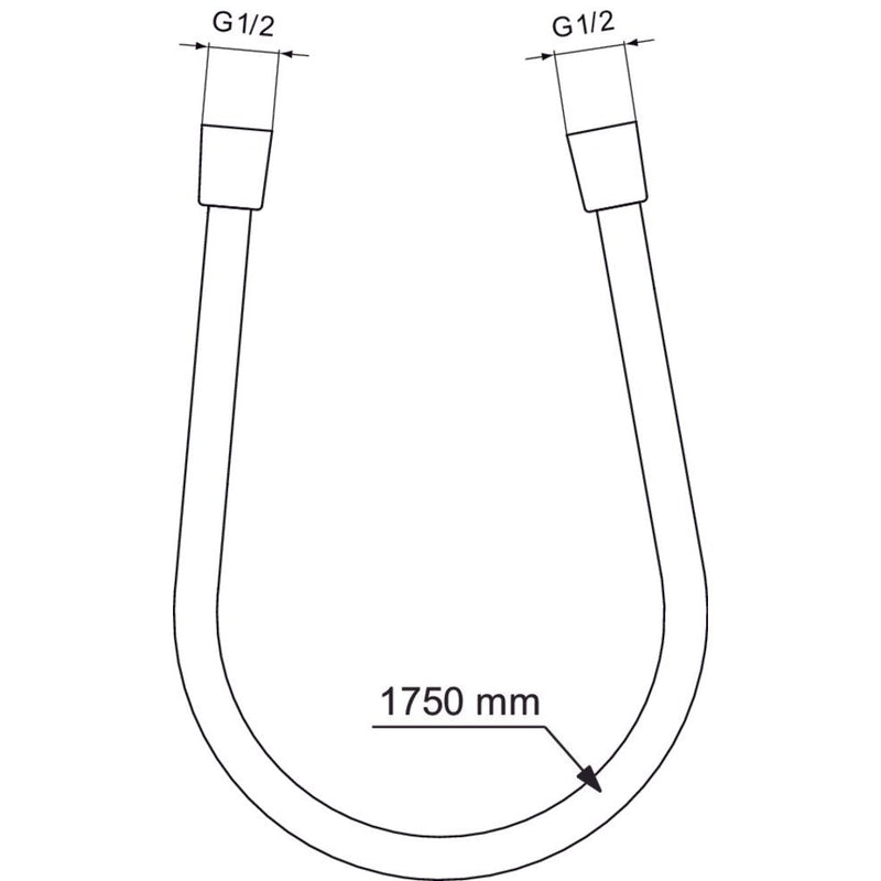 Ideal Standard - Brauseschlauch, Idealflex, 1750mm, Chrom